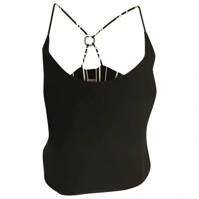 Pre-owned Armani Collezioni Silk Camisole In Black