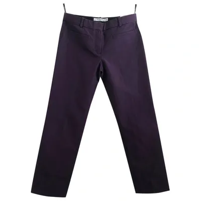 Pre-owned Dior Straight Pants In Purple