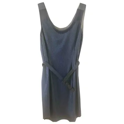 Pre-owned Rag & Bone Leather Mini Dress In Navy