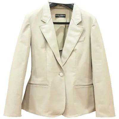 Pre-owned Dolce & Gabbana Beige Cotton Jacket