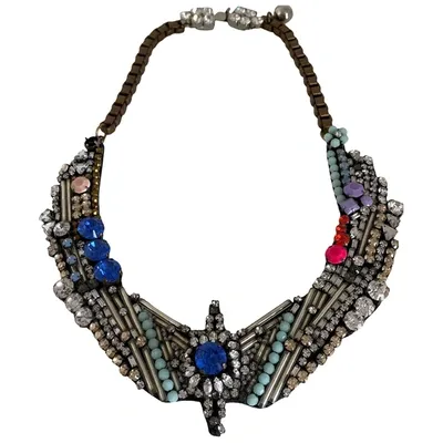 Pre-owned Shourouk Crystal Necklace In Multicolour