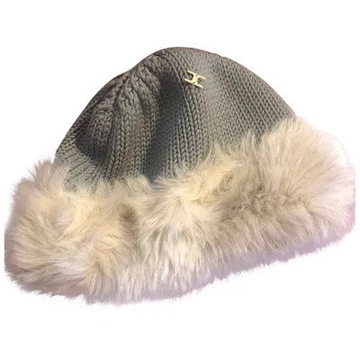 Pre-owned Elisabetta Franchi Wool Cap In Grey