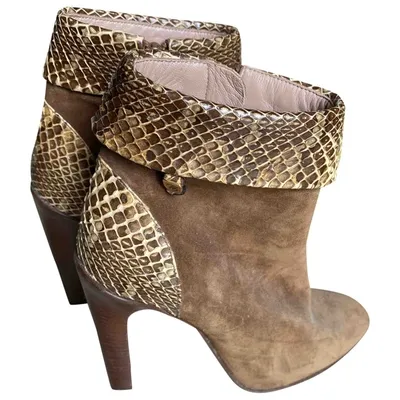 Pre-owned Chloé Ankle Boots In Brown