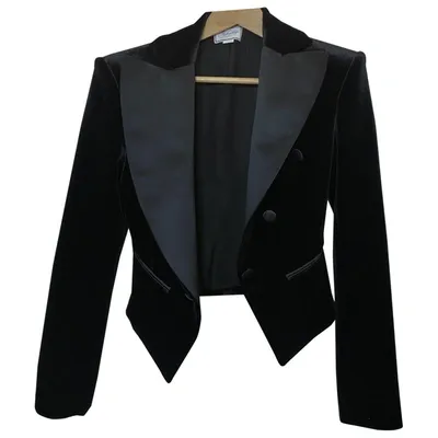 Pre-owned Redemption Velvet Blazer In Black