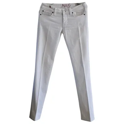 Pre-owned Notify White Cotton - Elasthane Jeans