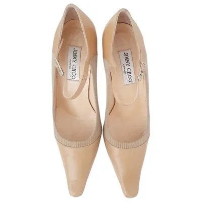 Pre-owned Jimmy Choo Leather Heels In Camel