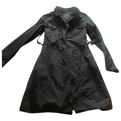 Pre-owned John Richmond Trench Coat In Black