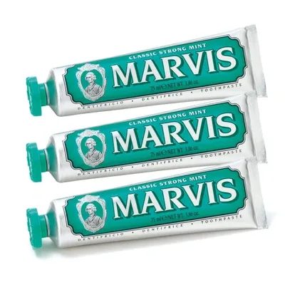 Marvis Classic Strong Mint Toothpaste Bundle (3x85ml)