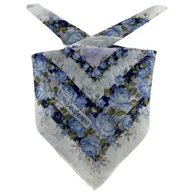 Pre-owned Saint Laurent Neckerchief In Blue