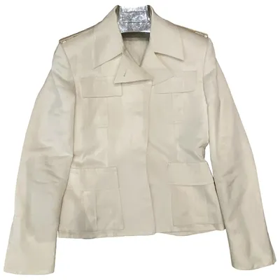 Pre-owned Gucci White Cotton Jacket