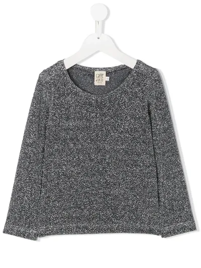 Caffe' D'orzo Babies' Natalina Metallized Jumper In Grey