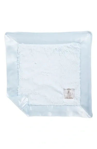 Little Giraffe Kids' Luxe Faux Fur Blankie In Blue