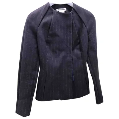 Pre-owned Jil Sander Wool Jacket In Blue