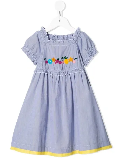 Familiar Kids' Fruit-patch Flared Dress In Bl