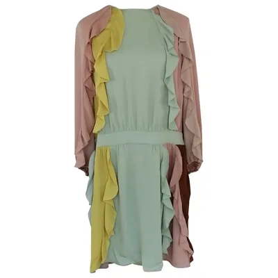 Pre-owned Valentino Silk Mid-length Dress In Multicolour