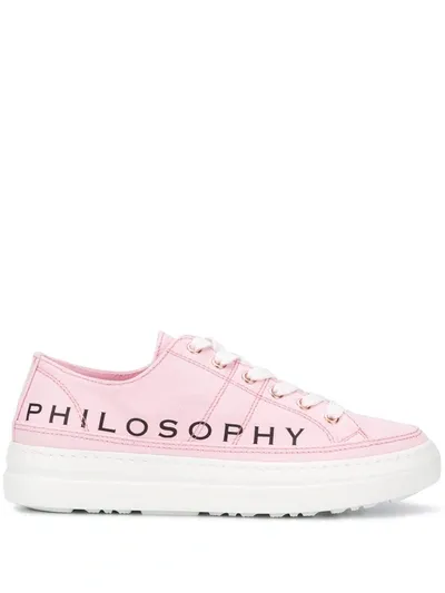 Philosophy Di Lorenzo Serafini Low-top Logo Platform Trainers In Pink