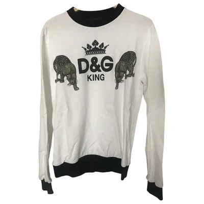 Pre-owned Dolce & Gabbana Sweatshirt In White