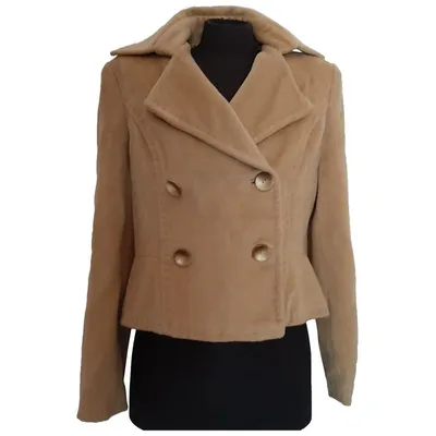 Pre-owned Max Mara Wool Jacket In Camel