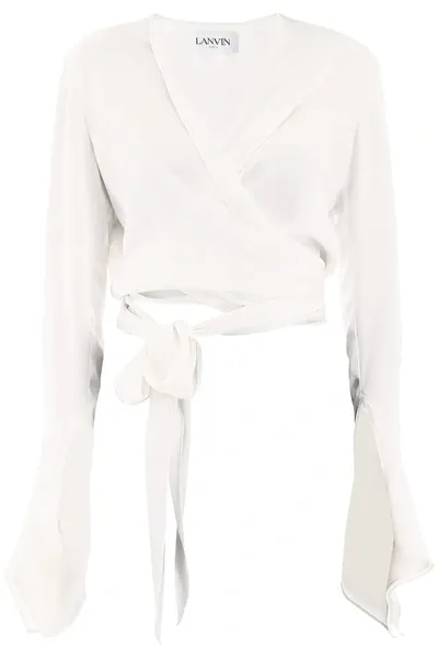 Lanvin Knot Blouse In White