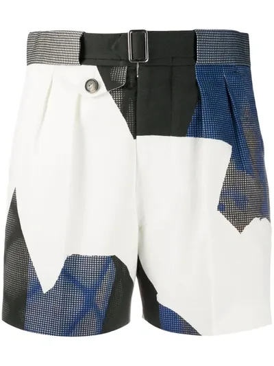 Maison Margiela Cotton Patchwork Shorts In Fantasia