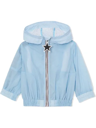 Burberry Babies' Leichte Jacke Mit Logo In Blue