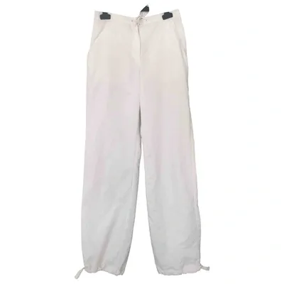 Pre-owned Trussardi Large Pants In White