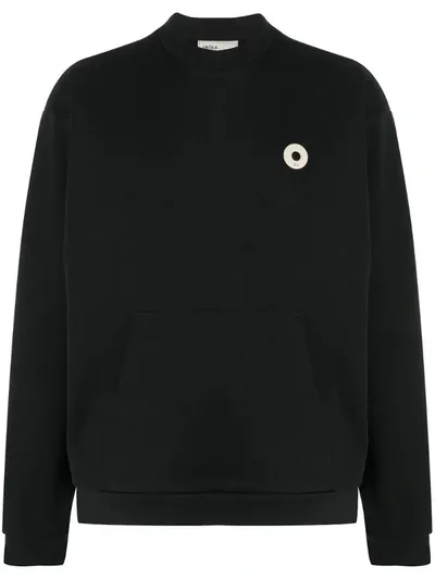 Drôle De Monsieur Nfpm Patch-logo Cotton Sweatshirt In Black