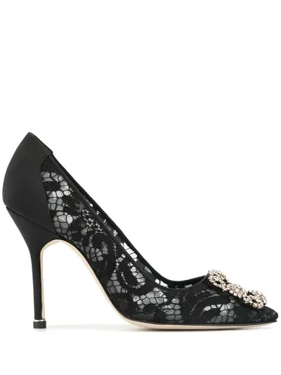 Manolo Blahnik Hangisi 105mm Pumps In Black