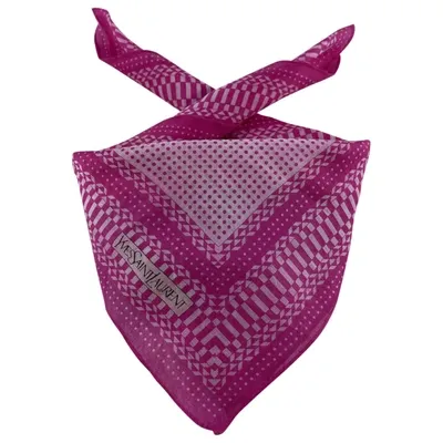 Pre-owned Saint Laurent Neckerchief In Pink