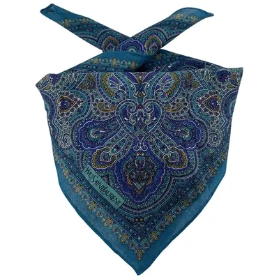 Pre-owned Saint Laurent Neckerchief In Blue