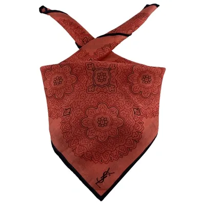 Pre-owned Saint Laurent Neckerchief In Red