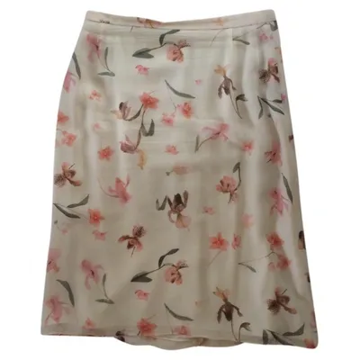 Pre-owned Akris Beige Silk Skirt