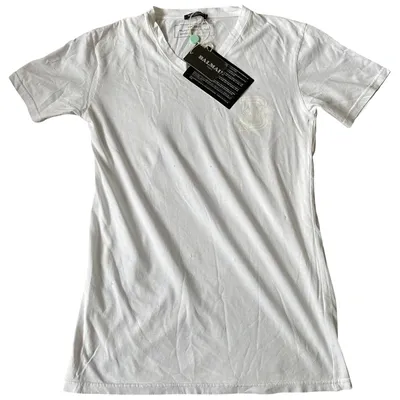 Pre-owned Balmain White Cotton T-shirt