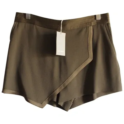 Pre-owned Vanessa Bruno Khaki Viscose Shorts