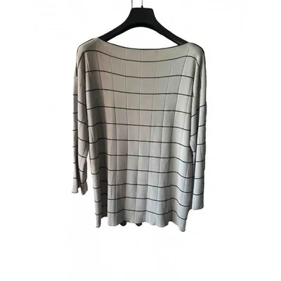 Pre-owned Armani Collezioni Silk Top In Grey