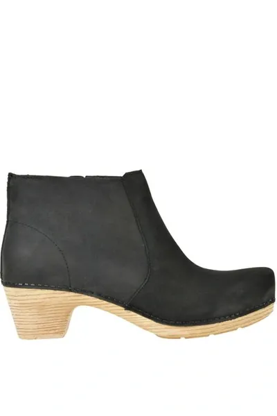 Dansko Maria Nubuck Ankle Boots In Black