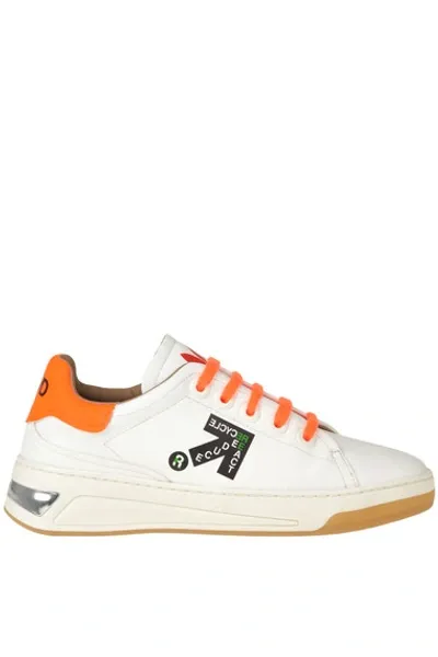 F_wd Leather Sneakers In White