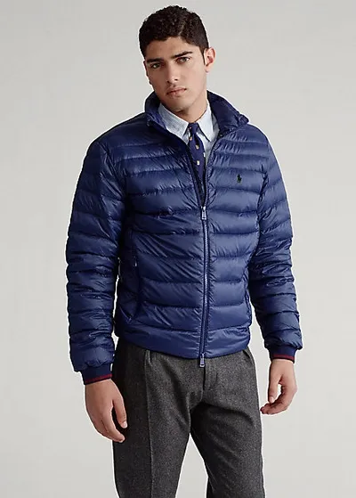 Ralph Lauren Packable Quilted Down Jacket In Cruise Navy