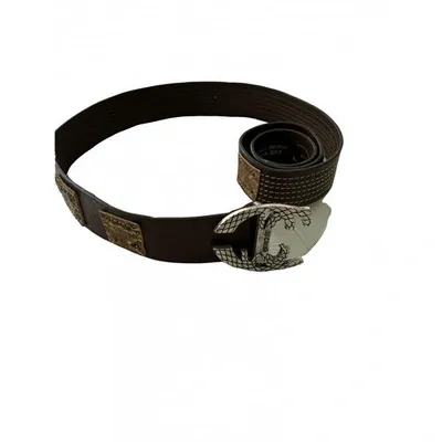 Pre-owned Just Cavalli Leather Belt In Brown