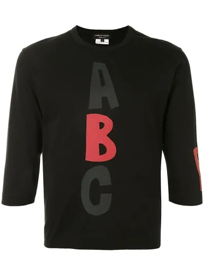 Pre-owned Comme Des Garçons Abc Print Sweatshirt In Black