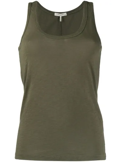 Rag & Bone The Slub Tank Top In Green