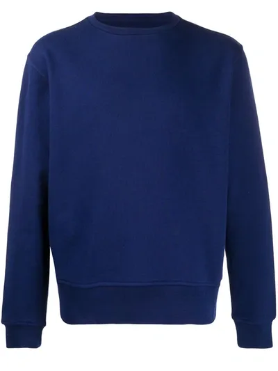 Maison Margiela Cotton & Wool Knit Sweater In Blue