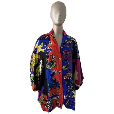 Pre-owned Versace Silk Shirt In Multicolour