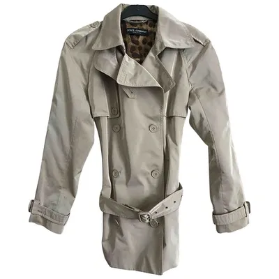 Pre-owned Dolce & Gabbana Trench Coat In Beige