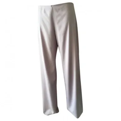 Pre-owned La Perla Silk Trousers In Purple