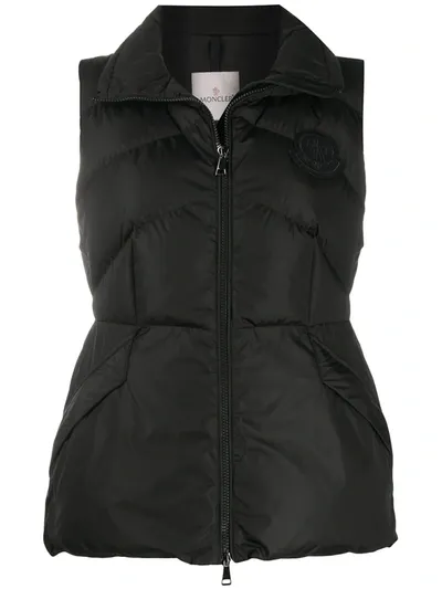 Moncler Padded Gilet Jacket In Black