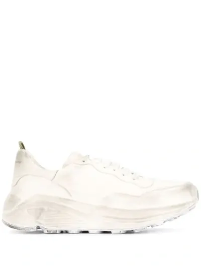 Officine Creative Sphyke Distressed Sneakers In White