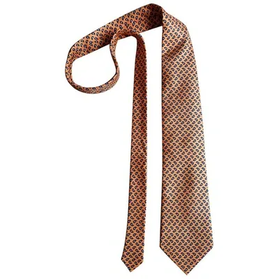 Pre-owned Bally Silk Tie In Orange