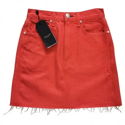 Pre-owned Rag & Bone Mini Skirt In Red