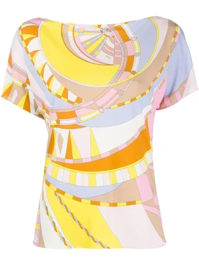 Emilio Pucci Abstract-print Top In Multicolour